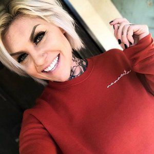 MamaHood Orange Crop “Mamacita” Sweater L